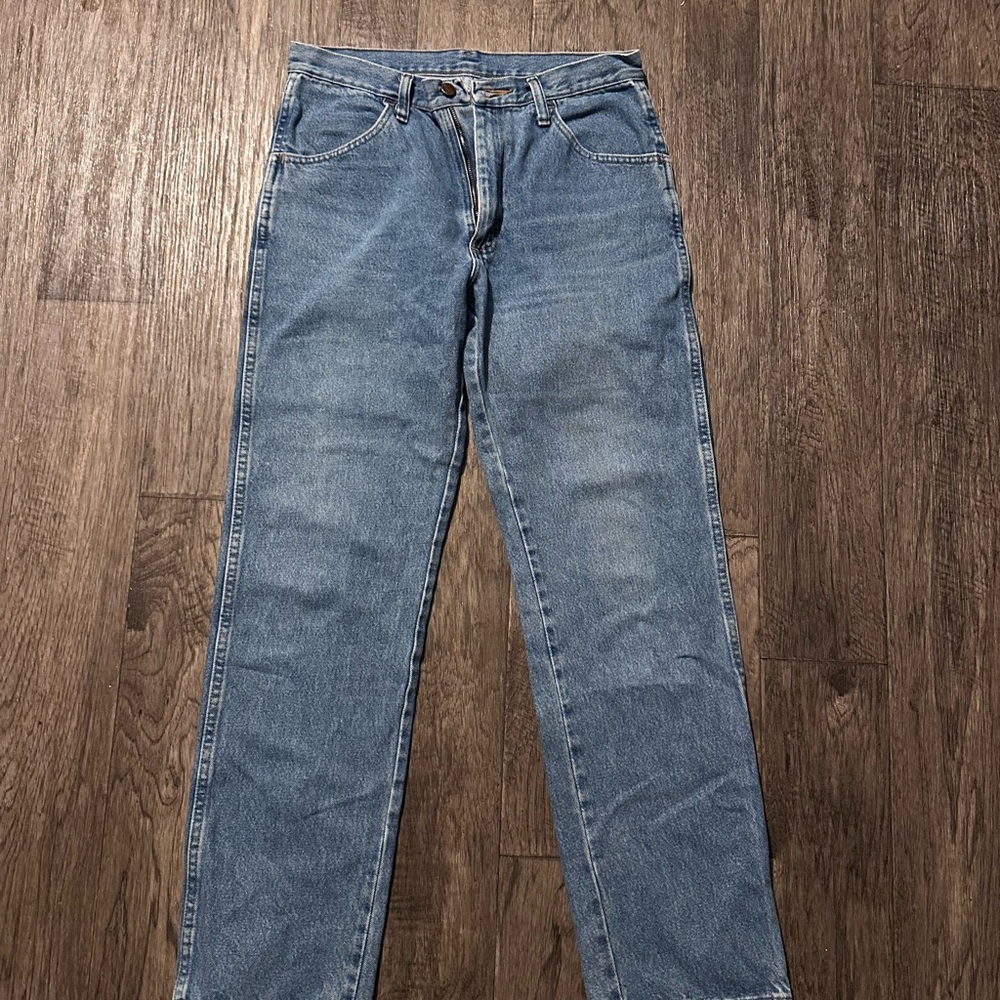 Vintage Rustler Medium Wash Straight Jeans 31x32 (womens 11/12) Classic Denim